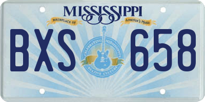 MS license plate BXS658