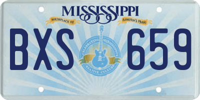 MS license plate BXS659