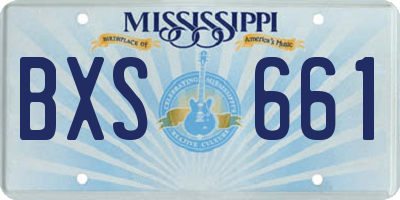 MS license plate BXS661