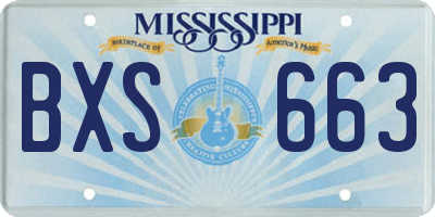 MS license plate BXS663