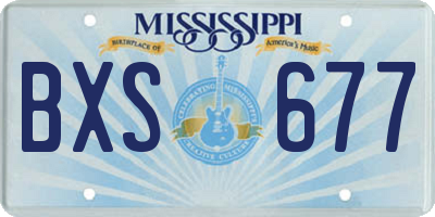 MS license plate BXS677