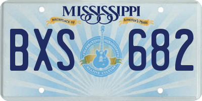 MS license plate BXS682