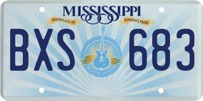 MS license plate BXS683