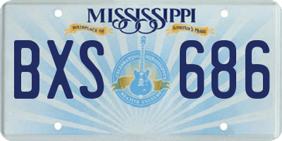 MS license plate BXS686