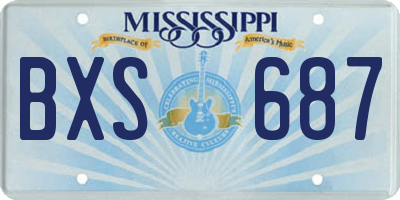 MS license plate BXS687