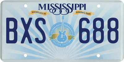 MS license plate BXS688