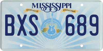 MS license plate BXS689