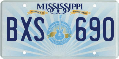 MS license plate BXS690