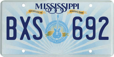 MS license plate BXS692