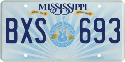 MS license plate BXS693