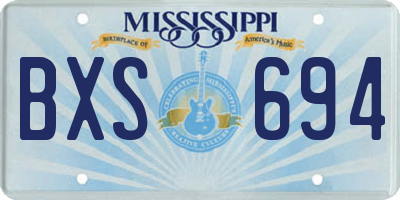MS license plate BXS694