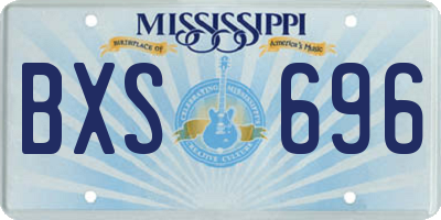MS license plate BXS696