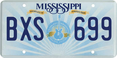 MS license plate BXS699