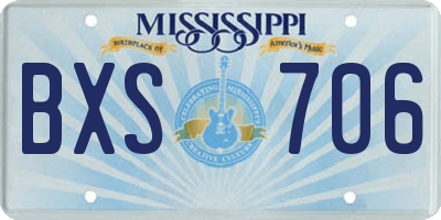 MS license plate BXS706