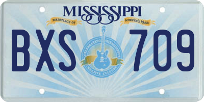 MS license plate BXS709