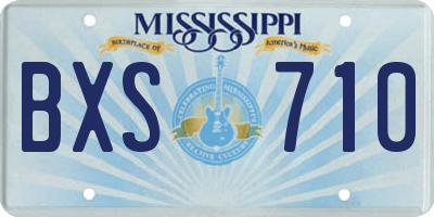 MS license plate BXS710