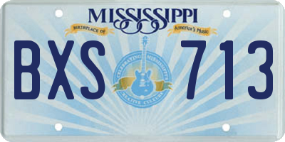 MS license plate BXS713