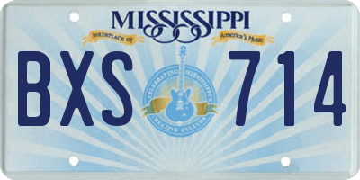 MS license plate BXS714