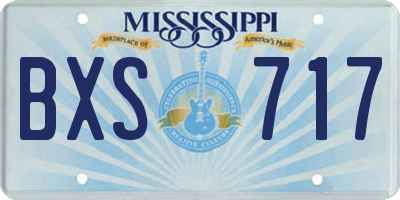 MS license plate BXS717