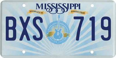 MS license plate BXS719