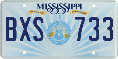 MS license plate BXS733