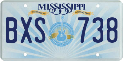 MS license plate BXS738