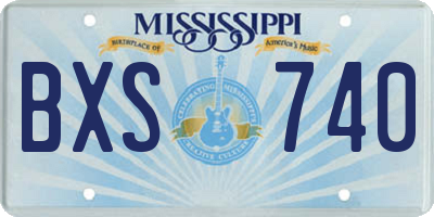 MS license plate BXS740