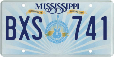 MS license plate BXS741