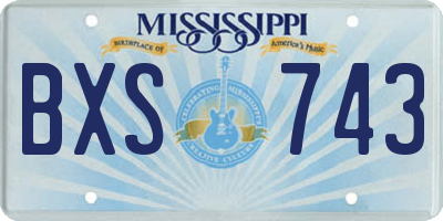 MS license plate BXS743