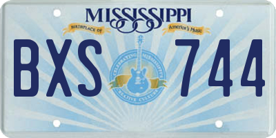 MS license plate BXS744