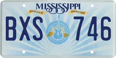 MS license plate BXS746