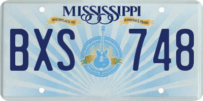 MS license plate BXS748