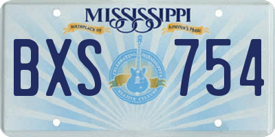 MS license plate BXS754