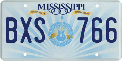 MS license plate BXS766