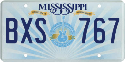 MS license plate BXS767