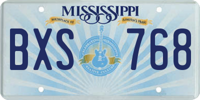 MS license plate BXS768