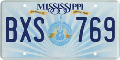 MS license plate BXS769