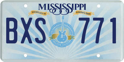 MS license plate BXS771