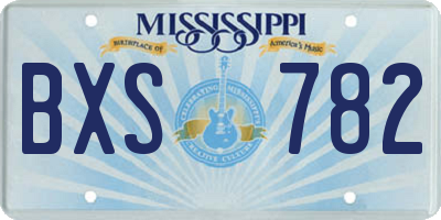 MS license plate BXS782