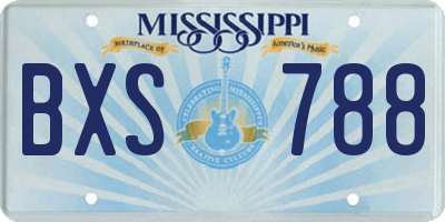 MS license plate BXS788