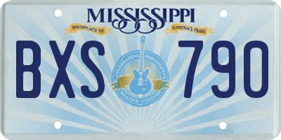MS license plate BXS790