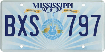 MS license plate BXS797