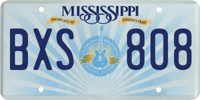 MS license plate BXS808