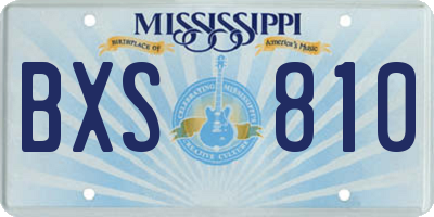MS license plate BXS810