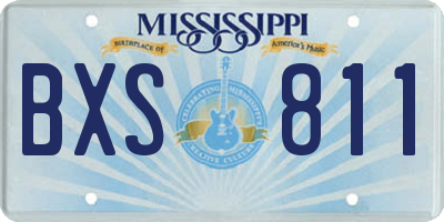 MS license plate BXS811