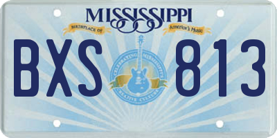 MS license plate BXS813