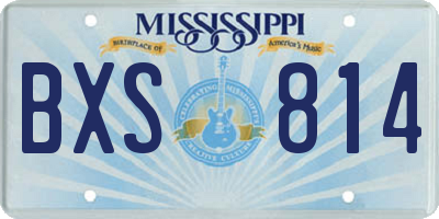 MS license plate BXS814
