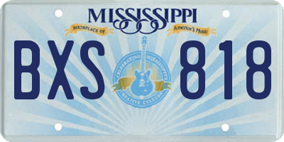 MS license plate BXS818