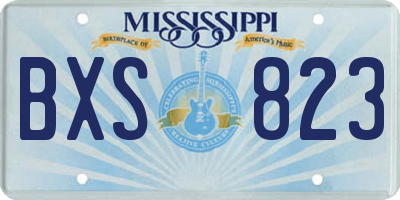 MS license plate BXS823