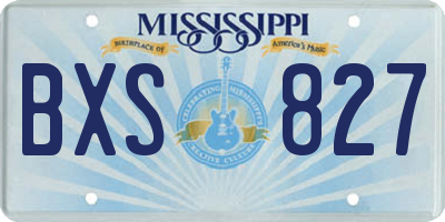 MS license plate BXS827